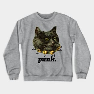 Punk Rock Kitty Cat Crewneck Sweatshirt